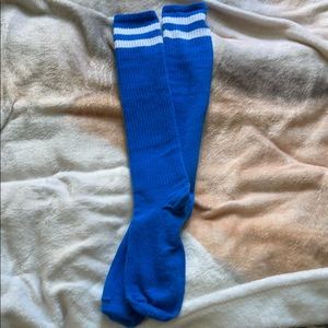 Blue knee high socks!